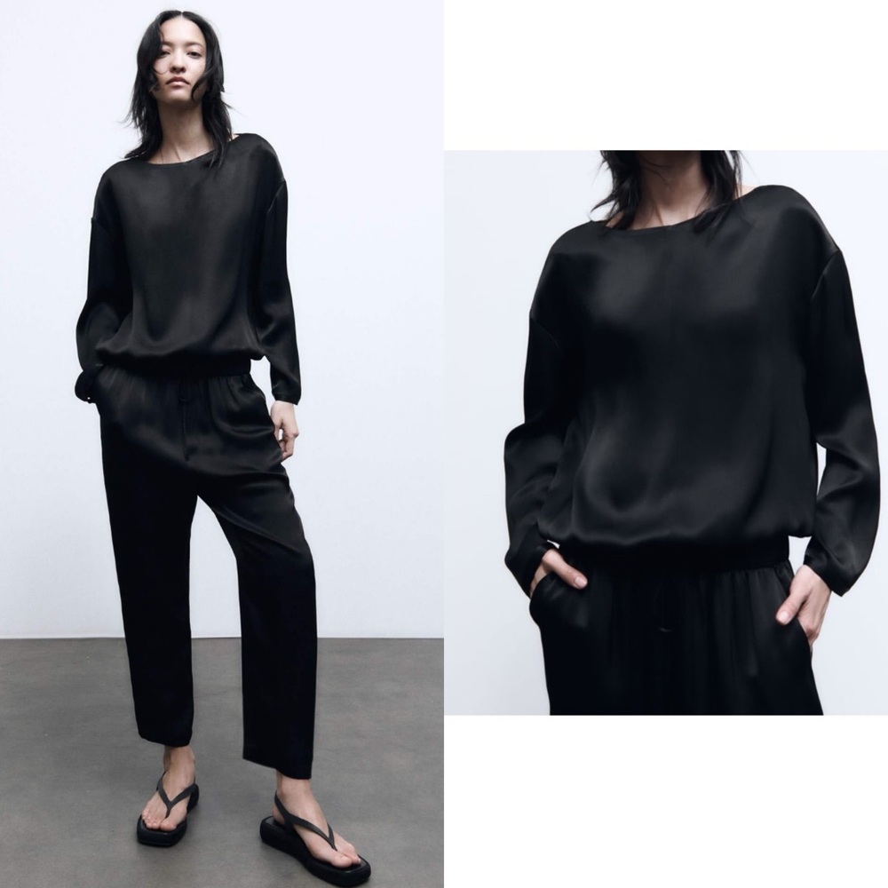 🌷 Zara Satin Effect Blouse - NWT 🌷 - Picture 10 of 14